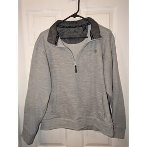 Wrangler Jacket Men's Size M George Strait Pullover Sweater 1/4 Zip Gray